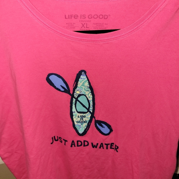 Vibrant Pink Short Sleeve Tee with Airplane Graphic - Picture 6 of 7